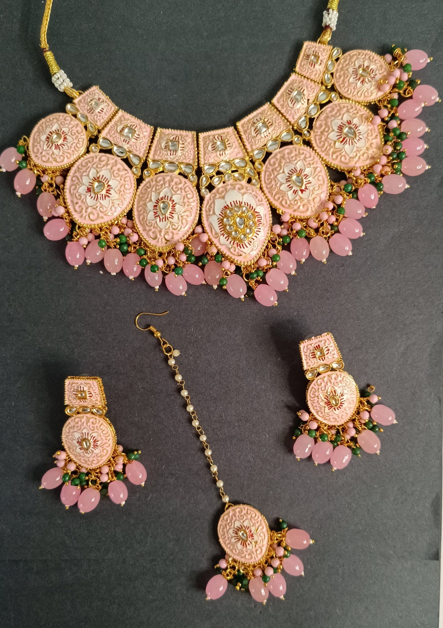 Blush Pink Padmavat Necklace Set