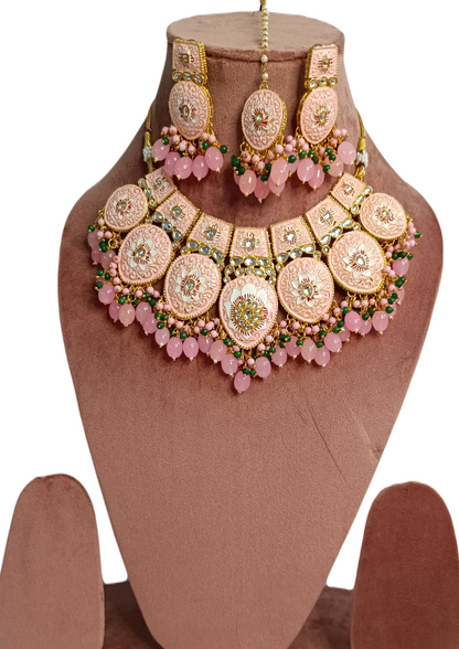 Blush Pink Padmavat Necklace Set