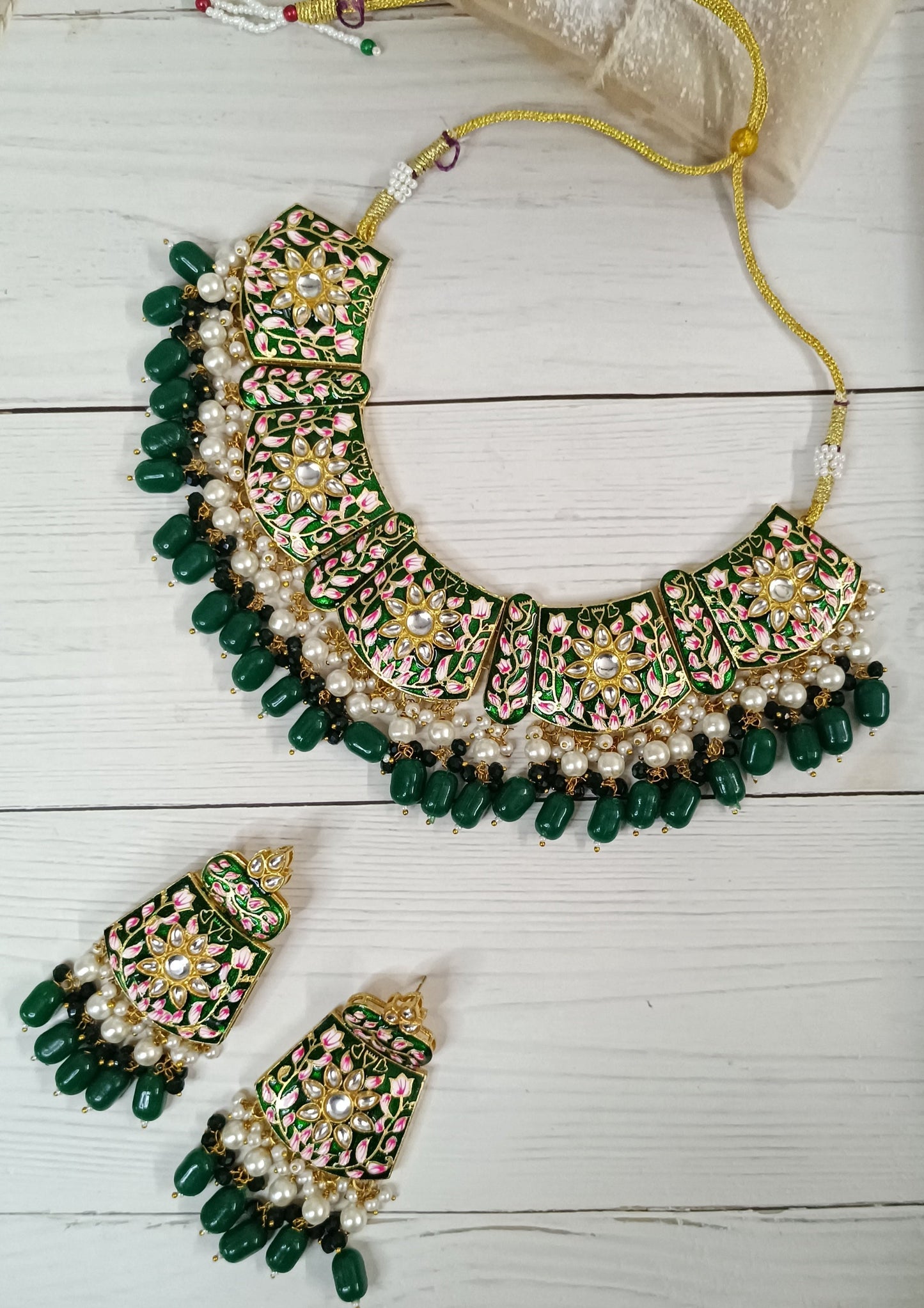 Emerald Green Sulbha Necklace Set