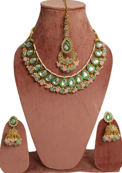 Pink Mint Tarini Necklace Set