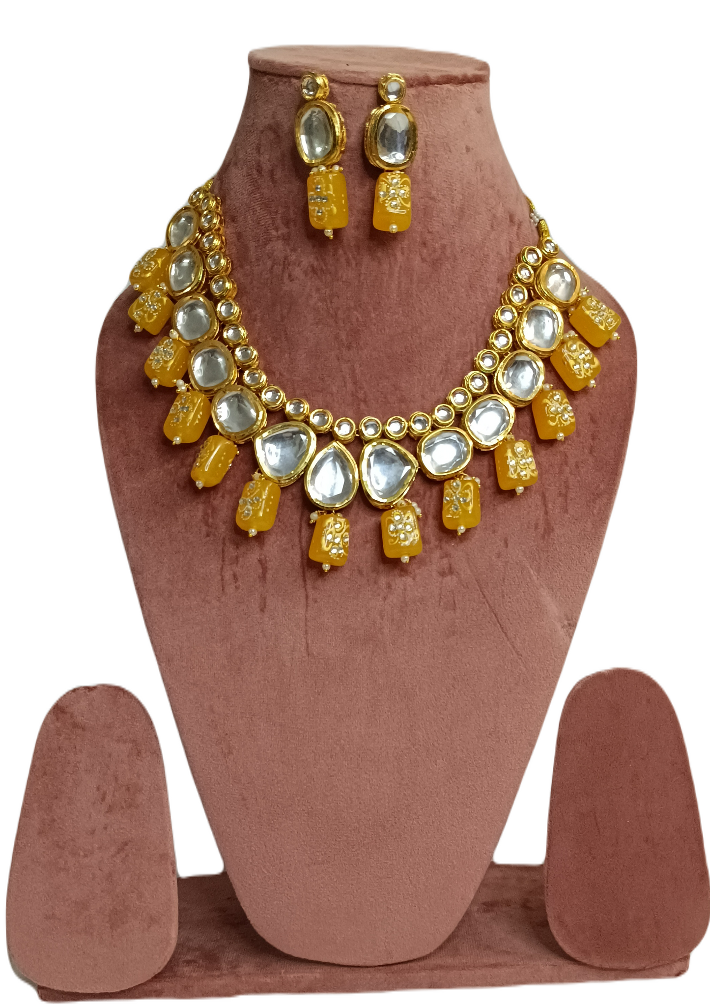 Yellow Prisha Necklace Set