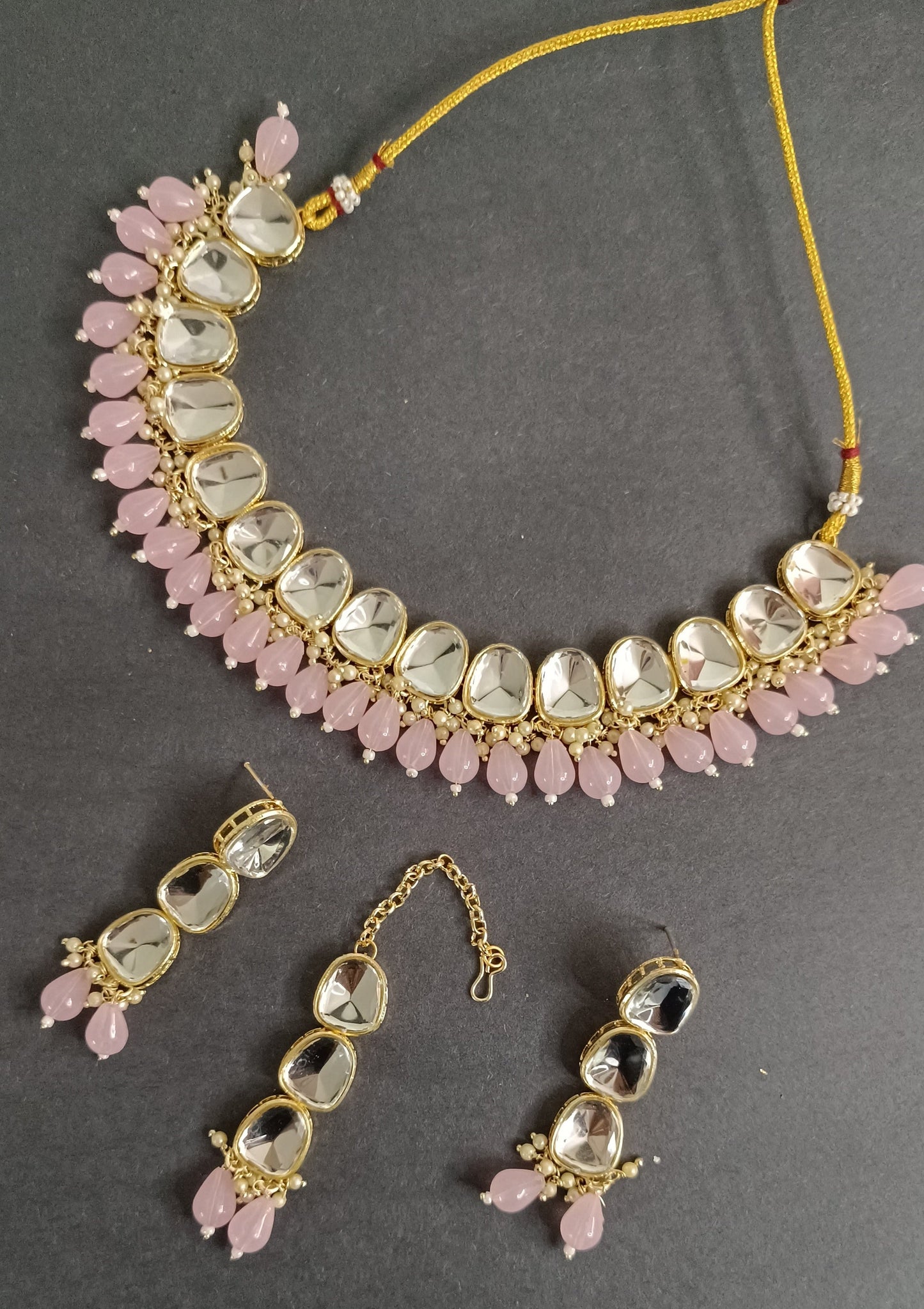 Blush Pink Ira Necklace Set