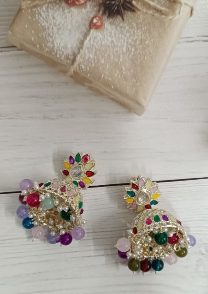 Multicolor Srisha Jhumka Earrings
