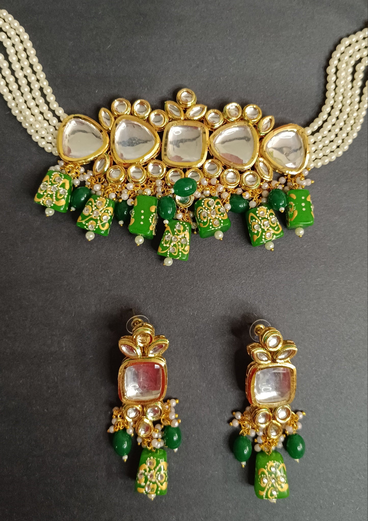 Green Jaishri Necklace Set