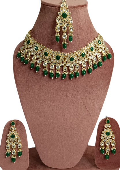 Emerald Green Tanisha Necklace Set