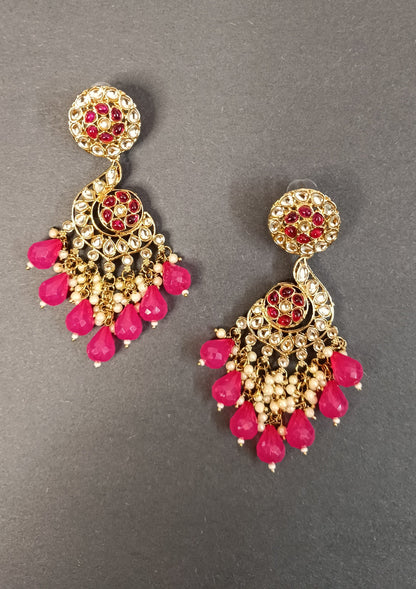 Rani Pink Misha Earrings