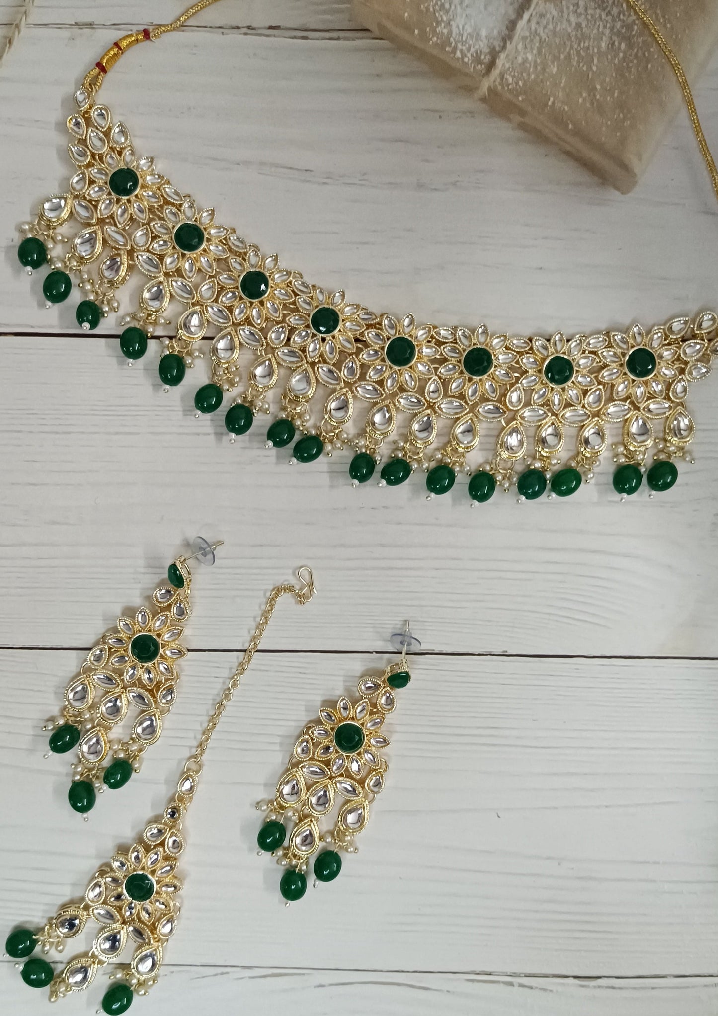 Emerald Green Tanisha Necklace Set