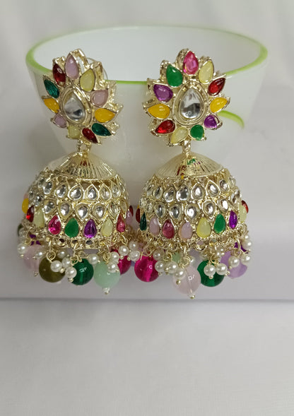 Multicolor Srisha Jhumka Earrings