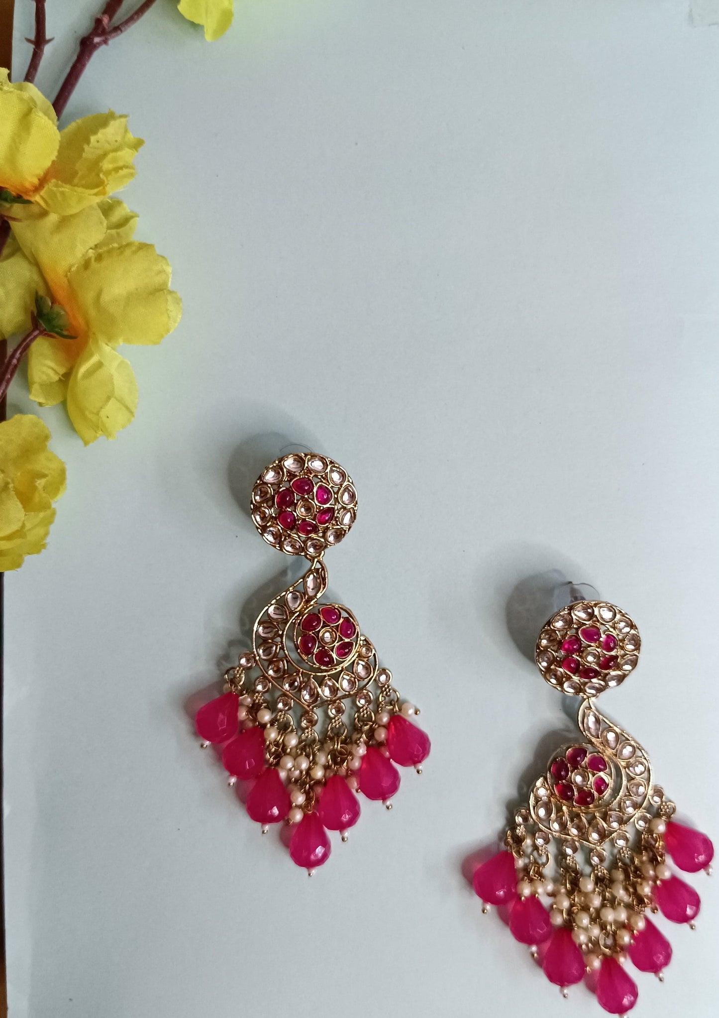 Rani pink earrings