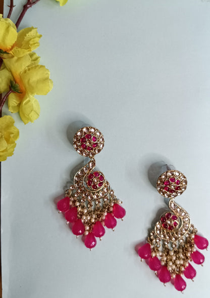 Rani Pink Ethnic Earrings